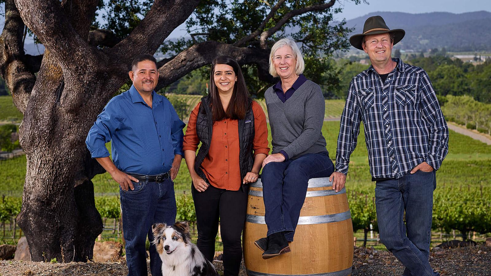 Winemaking & Viticultural Team: Carlos Vazquez, Priyanka French, Celia Welch, Steve Matthiasson